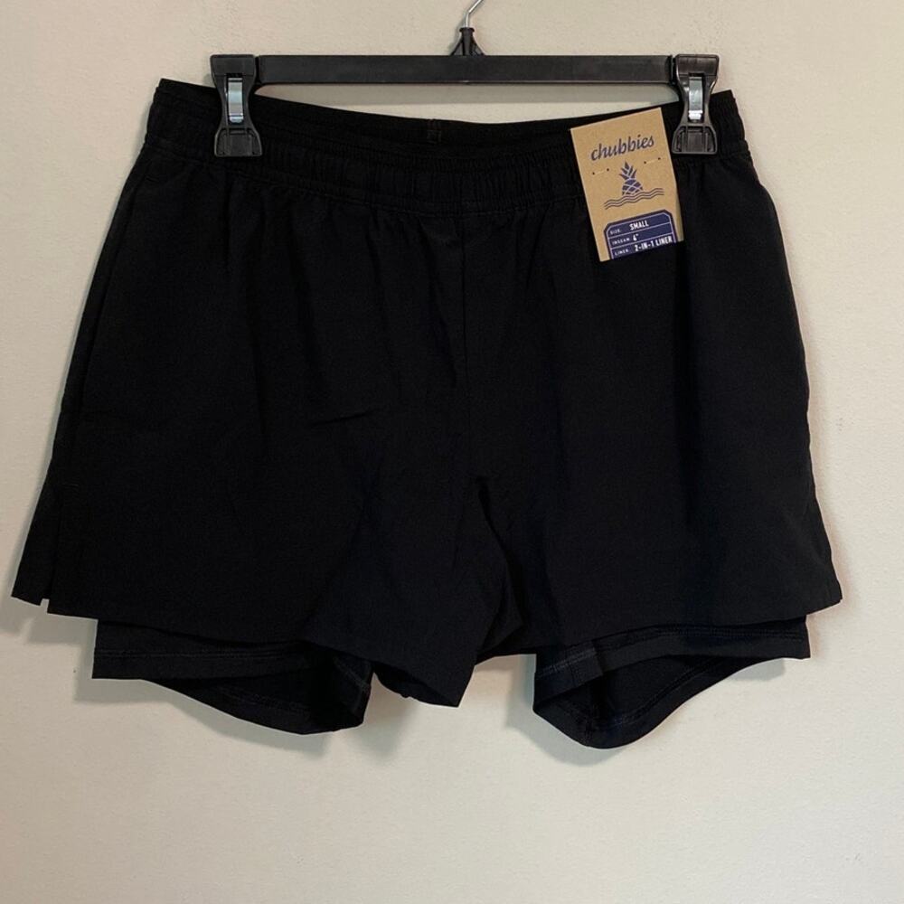 New Chubbies Men's 2-in-1 Lined Swim Trunks Size Small